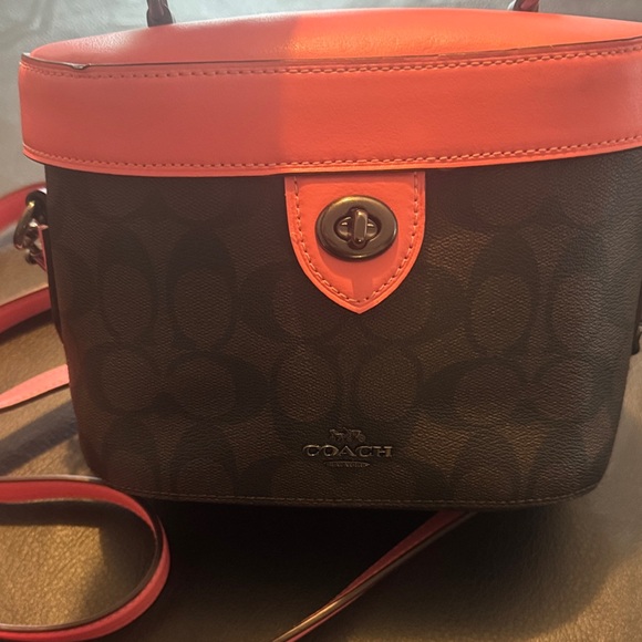 Coach Crossbody Bag in Brown and Peach only used once to a game - Picture 14 of 16